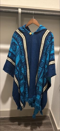 Alpaca wool poncho