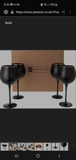 Black and gold wine glasses 4  Peace