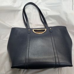 A New Day Navy Blue Large Bag Pre-Owned  Spacious Man Made Leather Shoulder Bag