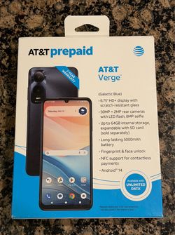 BRAND NEW! AT&T Verge Prepay Phone - Android 14 /