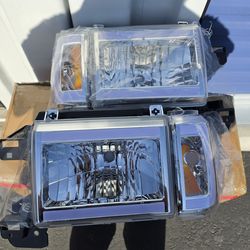 87-91 Ford Bronco |87-91 Ford F-150 F-250 F-350 LED Headlights Faros Calaveras Micas Luces Lamps