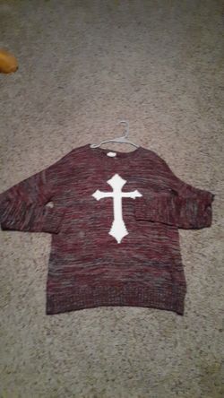 Ladies eyeshadow brand Cross Sweater Size Large