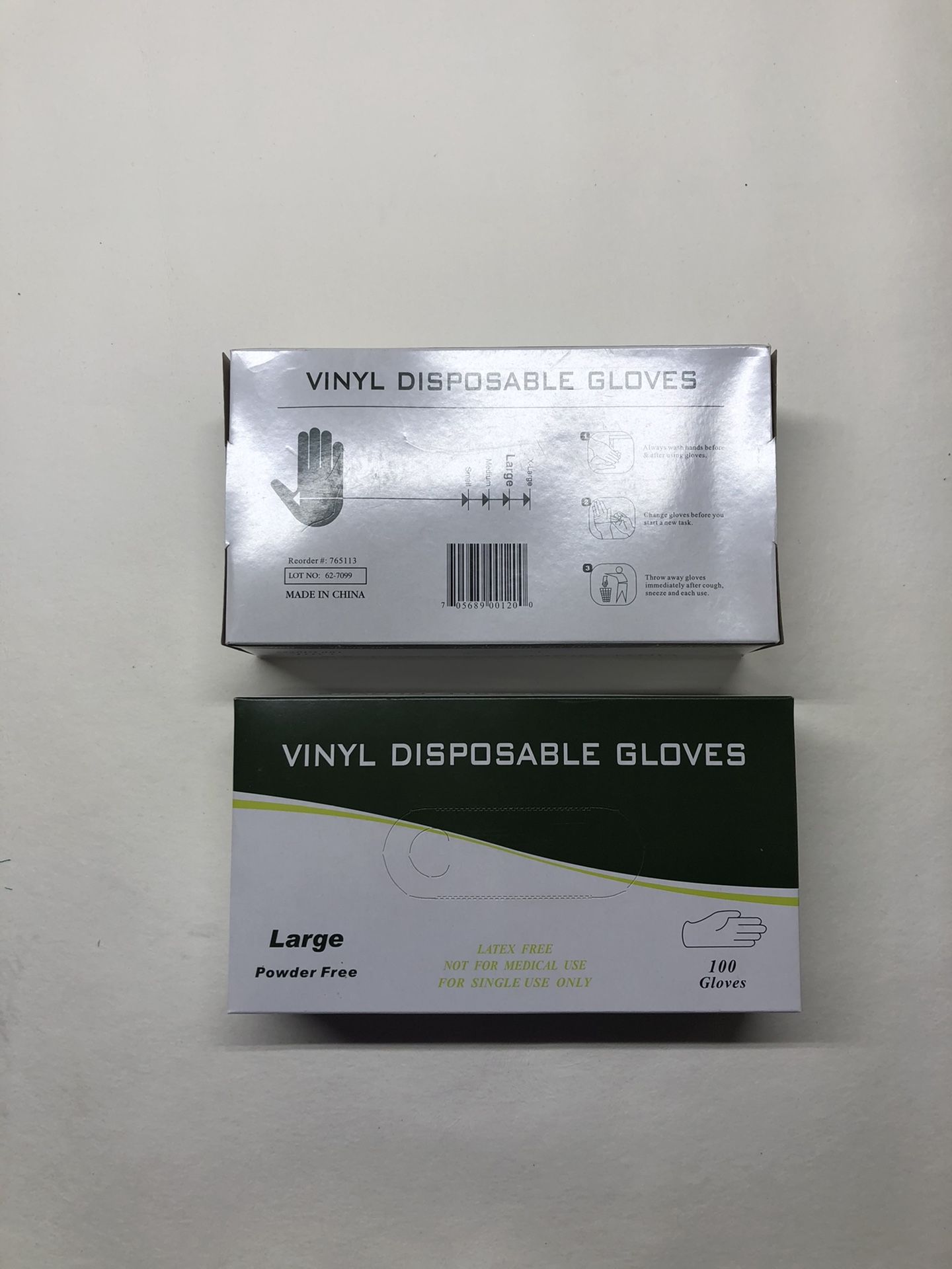Vunyl Disposable Gloves (100pcs)Size L