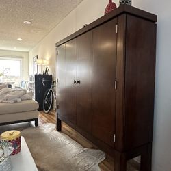 TV Armoire + 60” TV (cash Only, No Shipping)