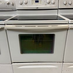 Whirlpool White Glass Top Stove