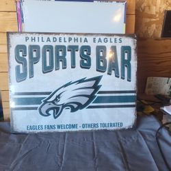 Eagles Sports Bar Metal Sign 13"x16"