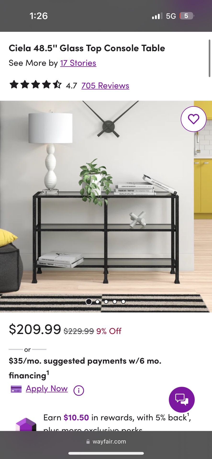 Glass Console Table