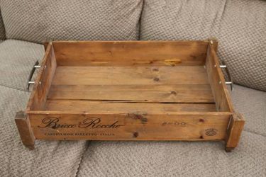 Beautiful Rustic Decor - Wooden Rectangular Serving Tray with Handles