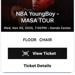 NBA YOUNGBOY Floor Seats For Wednesday 