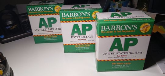 Barron's AP Flash Cards Set of 3
