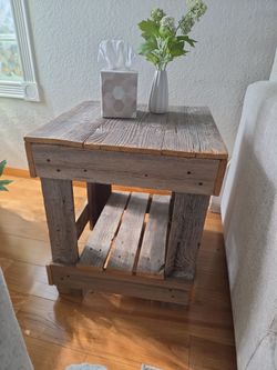 Rustic Wood Side Tables With Matching Couch Table