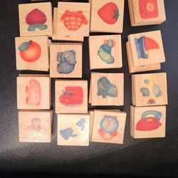 Wooden Tiles For Memory Game