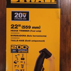 DEWALT
20V MAX 22 in. Cordless Battery Powered Hedge Trimmer (Tool Only)