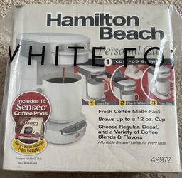 Hamilton Beach Personal Cup Pod Brewer (White, Model 49972)