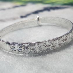 999 Stamped Fine Silver Bracelet