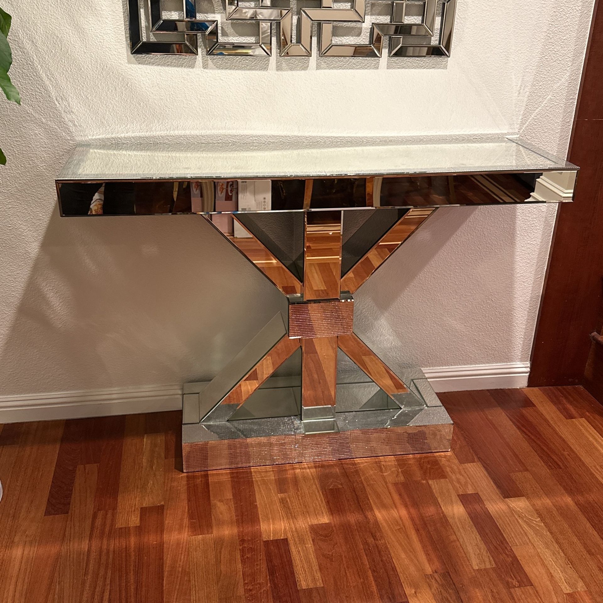 Console Table  Mirrored 