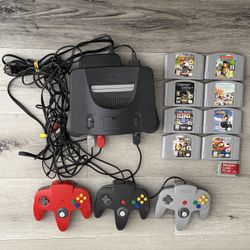 Nintendo 64 Console Bundle – Works Great – Classic Games Included!