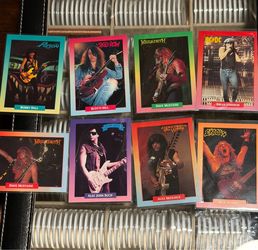 Nice 👍 !! 1991 Brockum RockCards – 8 Rock & Metal Trading Cards !