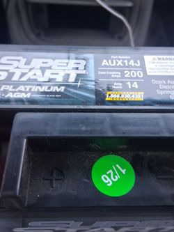 Super start auxiliary + agm absorbed  glass mat/ electric & hybrids  vehicle compatible
