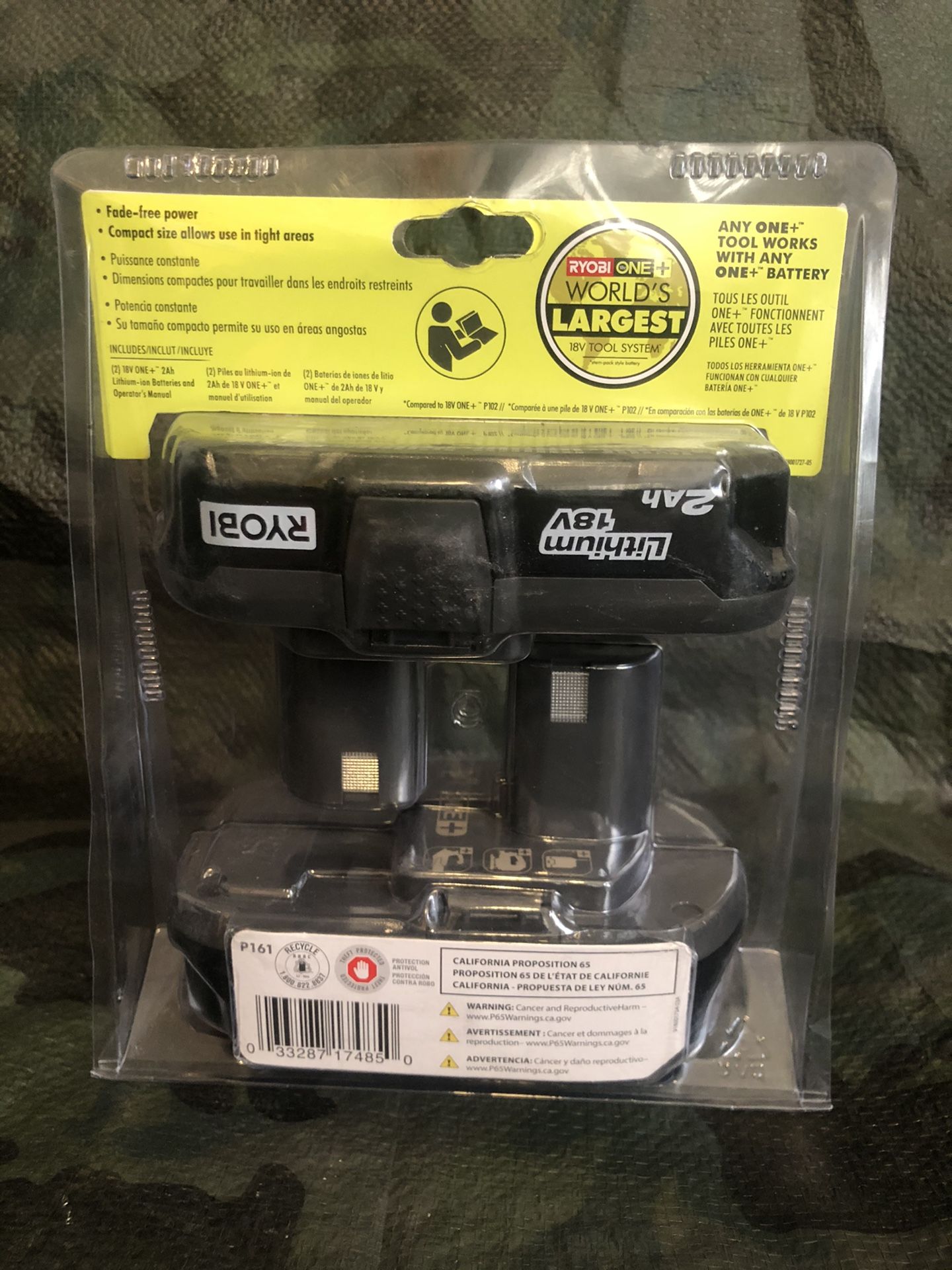 RYOBI 2AH Lithium 18v Battery Pak