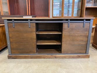 Industrial Sliding Door Console Table