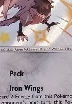 Pokemon Shining Fates Corviknight mint