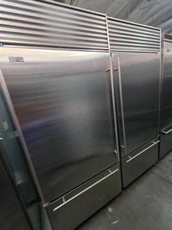 72" SUB ZERO BUILT IN BOTTOM FREEZER STAINLESS STEEL