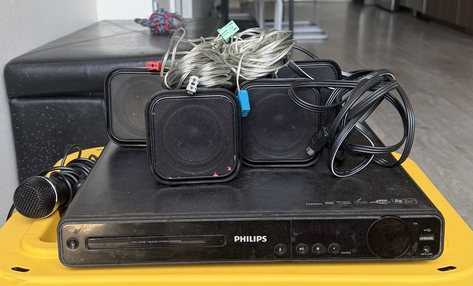 PHILIPS Home Theater System HTS3371D – 5.1 Surround Sound + Microphone 🎤