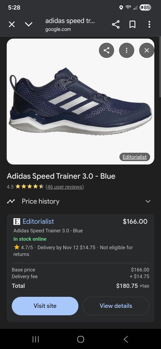 Mens Adidas Speed Trainer 3.0 Size 10.5d