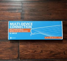 iClever Multi Device Keyboard Rechargeable Bluetooth