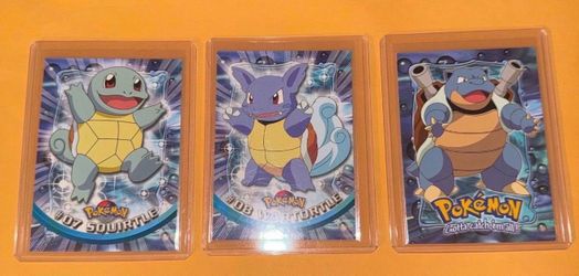 Pokemon Topps 1999 #07 Squirtle #08 Wartortle #09 Blastoise (Non Foil)