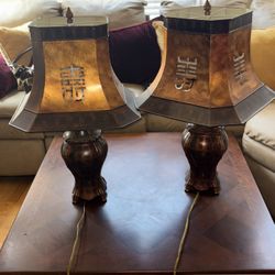 Vintage Asian-style lamps / Oriental decor