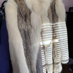 Size Small To Medium Fox Fur Coat Jacket Vintage 80s