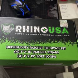 Rhino U.S.A. Ratchet Tie Down Straps 