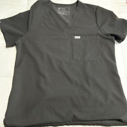 Women’s Figs Scrubs Top Size L - Black