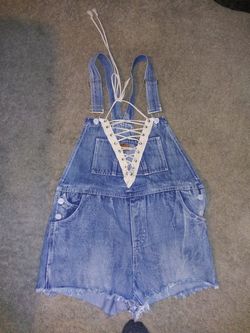 Super Cute Lace up Overalls