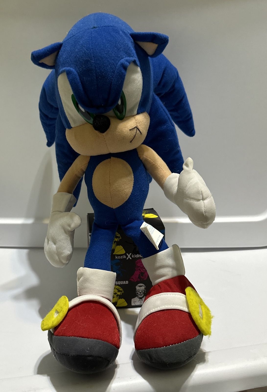 Sonic the Hedgehog Sonic Plush Toy Network 2005 rare SEGA Blue Video Game 12”