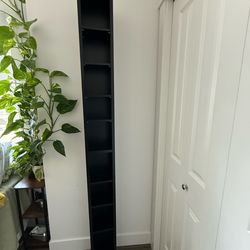 IKEA Benno Black Media Storage Shelf Tower