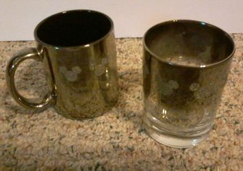 Matching Mickey Mouse cup and mug