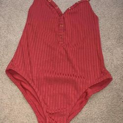Size M rust color bodysuit (no bottom snap) euc 