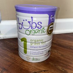 Bubs Organic Grass Fed Stage 1 Infant Formula 6-12 Months 800g 7/24