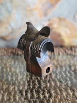 Vintage Die Cast Horse Saddle Pencil Sharpener