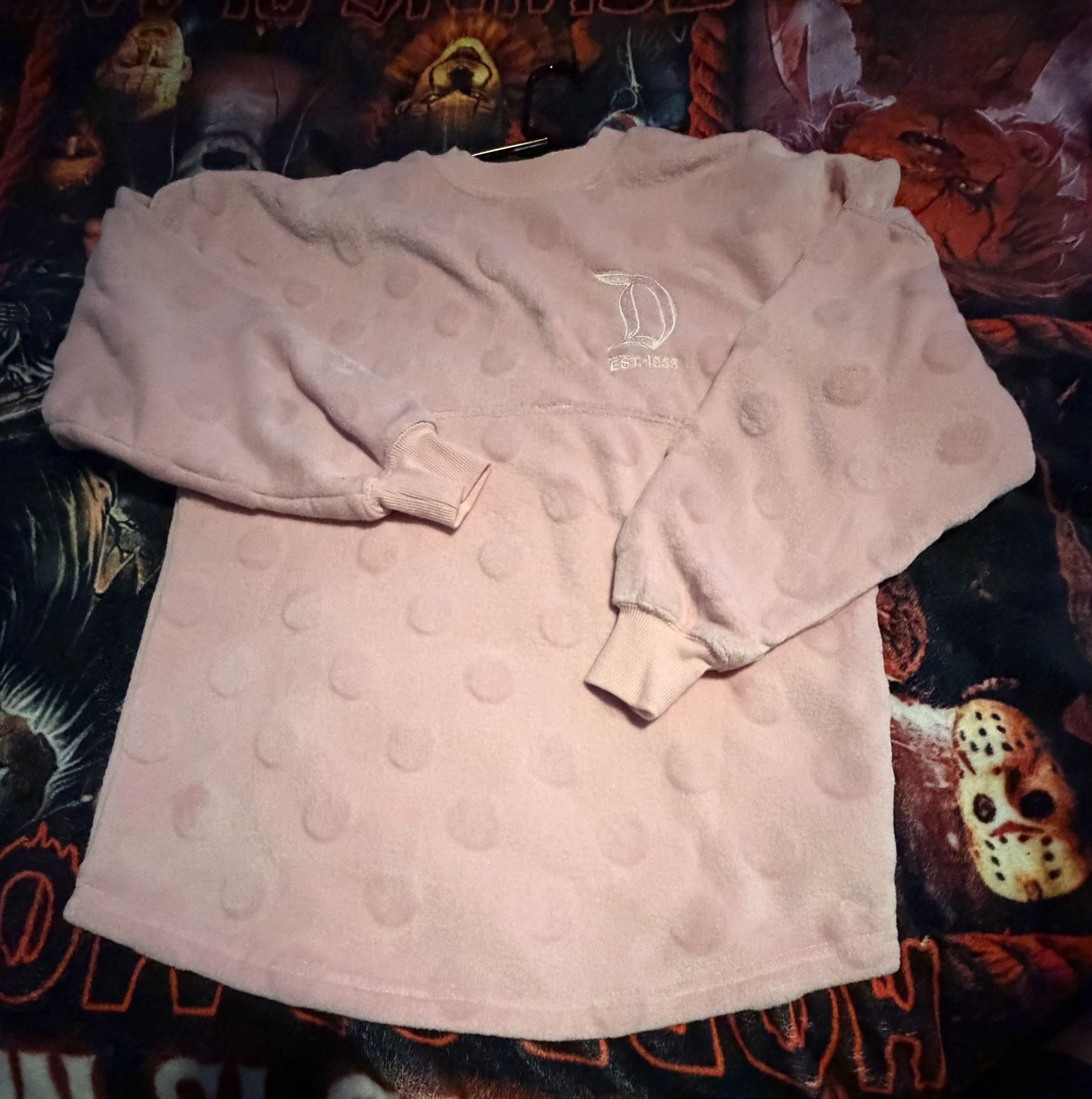 Disneyland Resort Sweatshirt Spirit Jersey Soft Fuzzy Sherpa Pink Pullover  XS