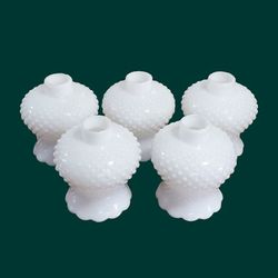 Vintage Hobnail white Milkglass Shades