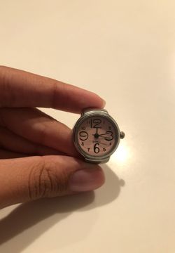 Beautiful Silver Colored and Pink Clock Watch Size 5-10 NEW