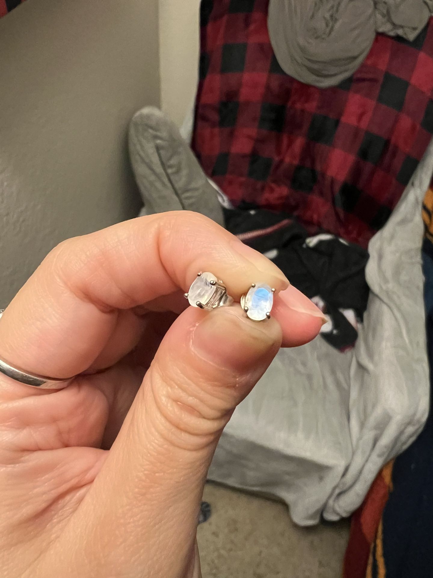 Moonstone Stud Earrings