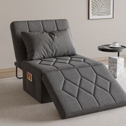 Ottoman Sleeper Beds/Convertible Chairs (Identical Set of 2)