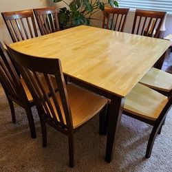 Oak Dining Table And 8 Chairs