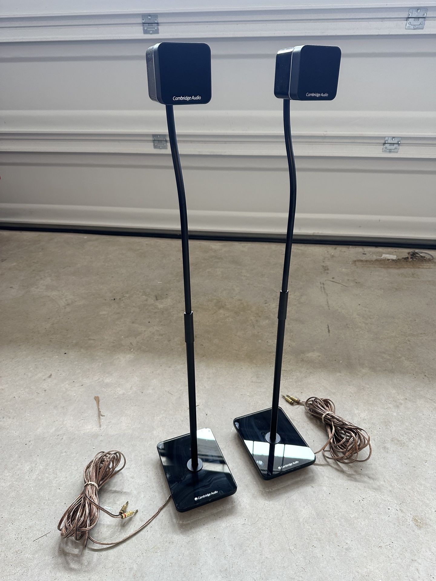 2x Cambridge Audio Rear Home Theatre Speakers With Stands