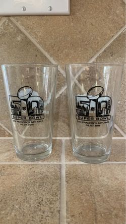 Super Bowl 50 Glass Cups